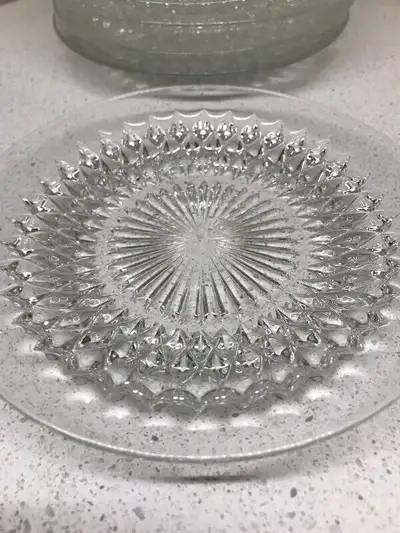 Vintage Bread and Butter Plate Diamond Point Clear $30 for all 6, View more