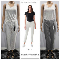 DL1961 Riley Boyfriend Jeans & Iris Relaxed Trousers, Size 29-30