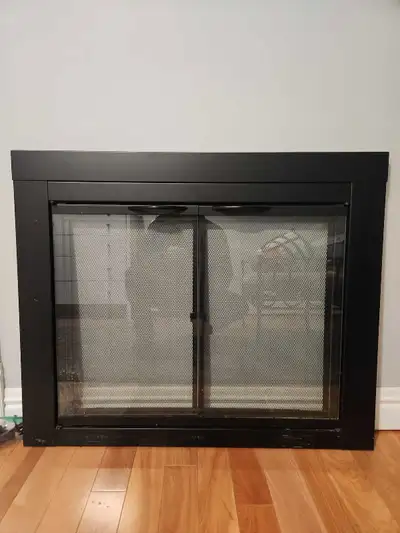 black fireplace glass doors, View more