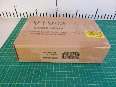 VIVO STAND-SP03B Premium Universal 25 inch Floor Speaker Stands, View more