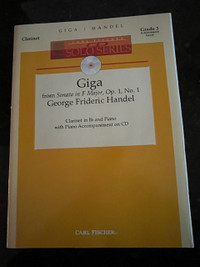 Handel, Giga for Clarinet and Piano