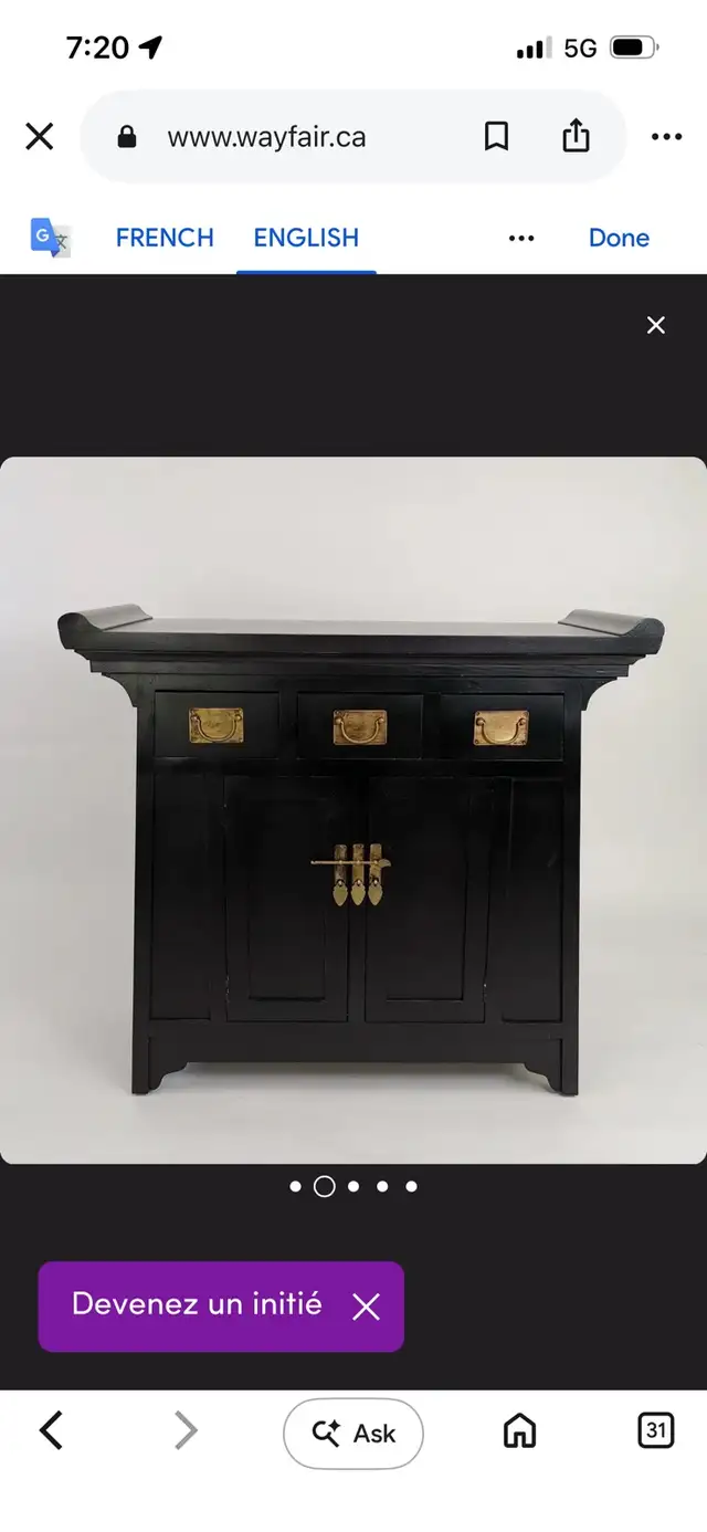 New Scholl decorative sideboard with 3 drawers and 2 doors in Hutches & Display Cabinets in Mississauga / Peel Region - Image 4