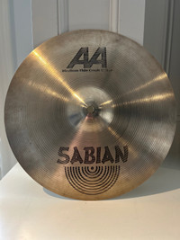 15” Sabian AA Medium Thin Crash Cymbal 