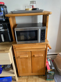 Microwave cabinet with storage