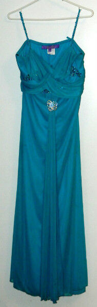 Turquoise Evening  Party Dress & Silver Wedding Dress shoes