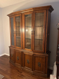 Buffet cabinet with hutch