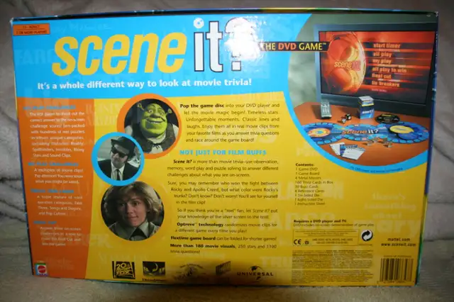 SCENE IT? The Premiere MOVIE TRIVIA GAME 2003 New Condition DVD63006662390403122
