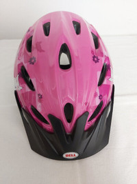 BELL RACER CHILD BICYCLE HELMET 52-54 CM LIKE NEW PINK WITH CAT