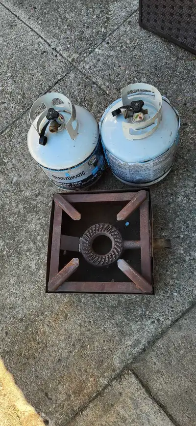 propane burner and tanks, View more