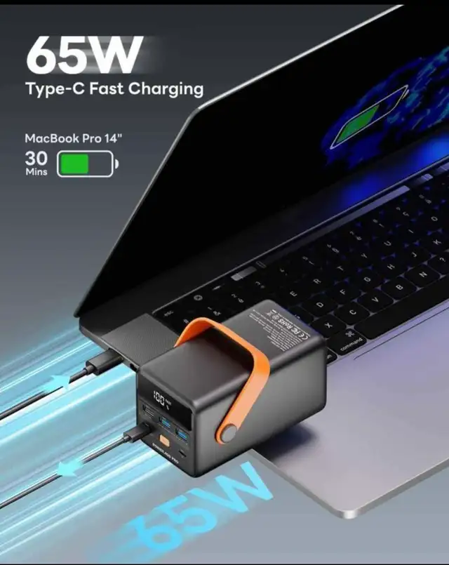 Portable Charger 50000mAh PD 65W USB C Power Bank LED in General Electronics in Burnaby/New Westminster - Image 7