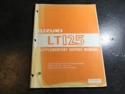 1984 Suzuki LT125 Quadrunner Supplementary Service Manual LT125E, View more