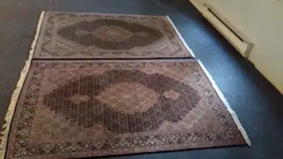 SILK AND WOOL PERSIAN RUG, View more