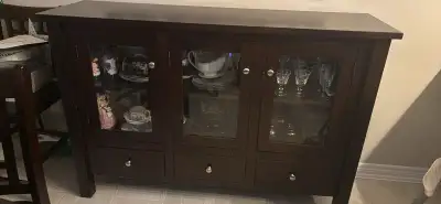 solid Mennonite made wood China cabinet, View more