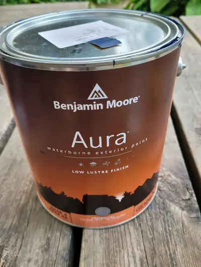 I have 4 Gallons (4 large cans) of UNUSED Benjamin Moore AURA LATEX acrylic Exterior LOW LUSTRE FINI...