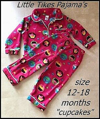 Girls Winter Cupcake Pajama’s $3