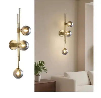 Bathroom Vanity Lights 3 Lights Glass Globe, View more