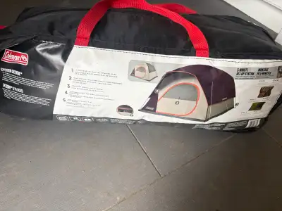 Coleman Skydome 6-Person Camping Tent – Quick 5-Minute Setup! Great for family/car camping. Near-ver...