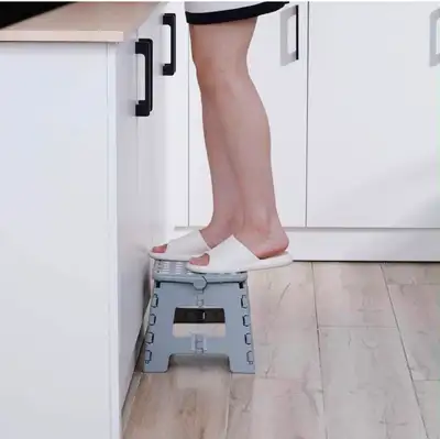 Folding Step Stool with a Non-Slip Dotted Top Surface. Weight Ca, View more