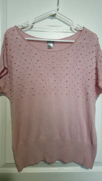 Top with Pearls Blush Pink Color, H&M, View more