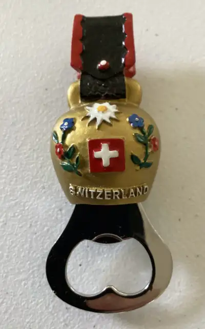 Swiss Cowbell Fridge Magnet Bottle Opener, View more