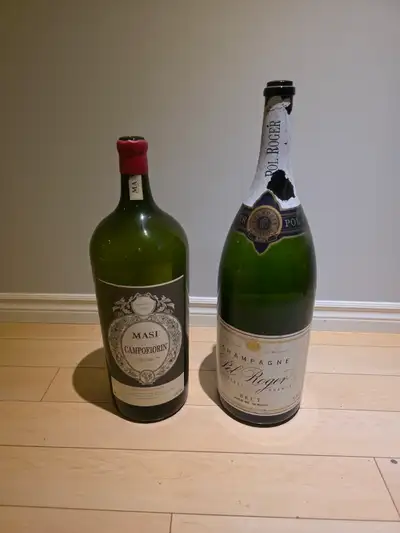 2 - 9 Litre Wine Bottles (empty, decorative), View more
