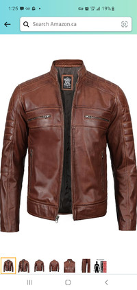 Decrum Leather Jackets Men - Real Lambskin Classic Cafe Racer