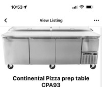 Pizza prep table