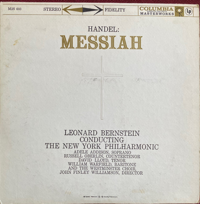 Handel: Messiah Double Record. 1958 Orig. Pressing in Arts & Collectibles in North Bay