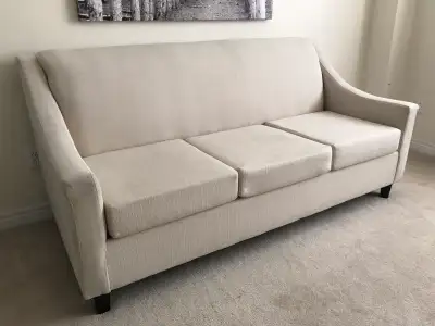 Cream linen sofa, View more