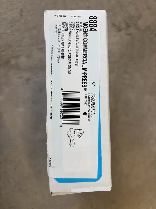 2 robinets doseur Moen 8884 M-Press chromés in Plumbing, Sinks, Toilets & Showers in Longueuil / South Shore - Image 4