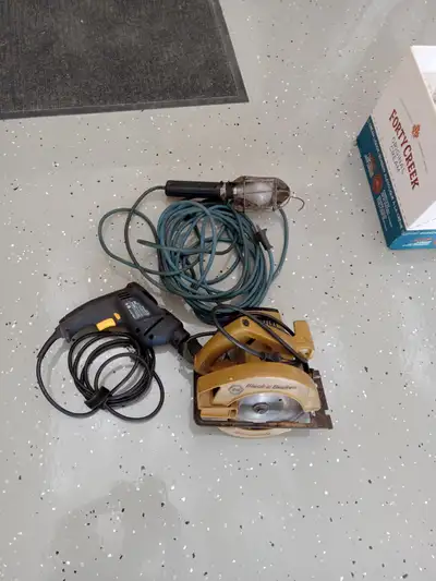Skill saw  , drill and trouble light, View more