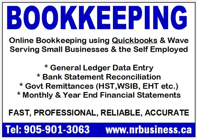Small Business Bookkeeper - now accepting new cl