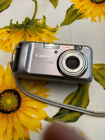Canon PowerShot A450 5.0MP Digital Camera 3.2x Silver, View more