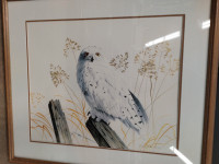 Randy Fehr Signed Numbered LG Snowy Bird Owl Print Art Picture