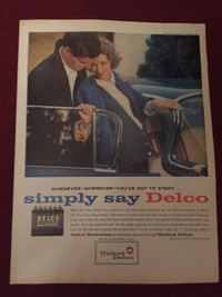 1963 Delco Batteries Original Ad