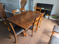 Dining room table set with buffet cabinet