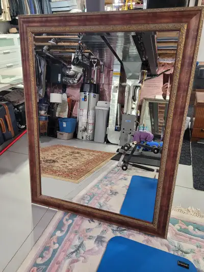 Large Decorative Gold and Brown Mirror – 56 X 44 Inches, View more
