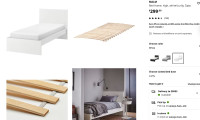 Ikea Twin (single) Bed  Frame & Mattress