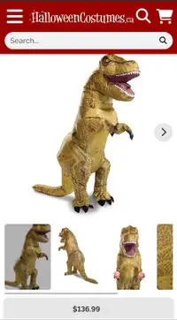 2 Jurassic World Inflatable T-Rex Costume for Adults