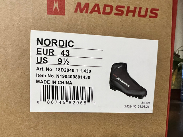Madshus Nordic NNN black cross country boots 9.5 size men’s  in Ski in City of Toronto