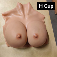 Large  Size Neck Vest  Silicone Chest / Breast Forms