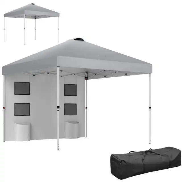 Outsunny 10' x 10' Pop Up Canopy Tent with Sidewall in Outdoor Décor in Markham / York Region - Image 10