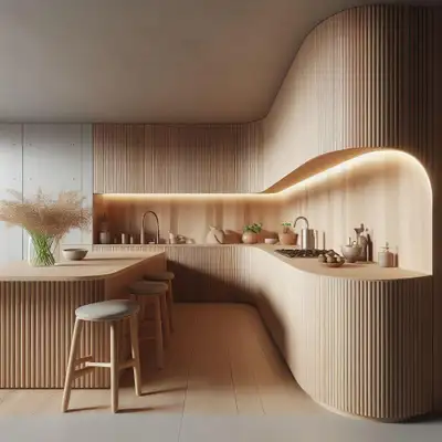 Contemporary Fluted Island Design, View more