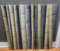 Cadre bamboo sur toile 35 1/2 X 35 1/2 - Mascouche