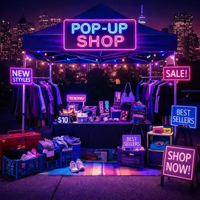 Pop up shopping, View more