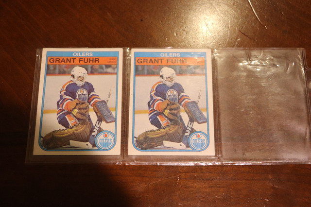 EDMONTON OILERS GRANT FUHR ROOKIE CARD LOT OF 2 HIGH GRADE in Arts & Collectibles in Mississauga / Peel Region