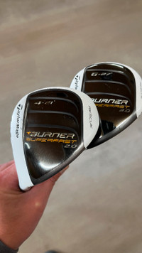 Set of 2 TaylorMade Burner SuperFast Hybrids, Right Hand.