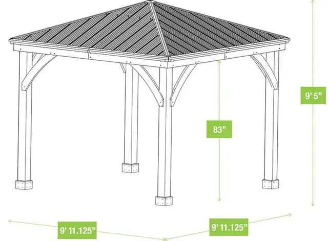 BRAND NEW IN BOX 10 FT x 10 FT YARDISTRY MERIDIAN GAZEBO $2900 in Patio & Garden Furniture in Windsor Region - Image 8