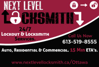 Locksmith Services - Ottawa - 613-519-8555