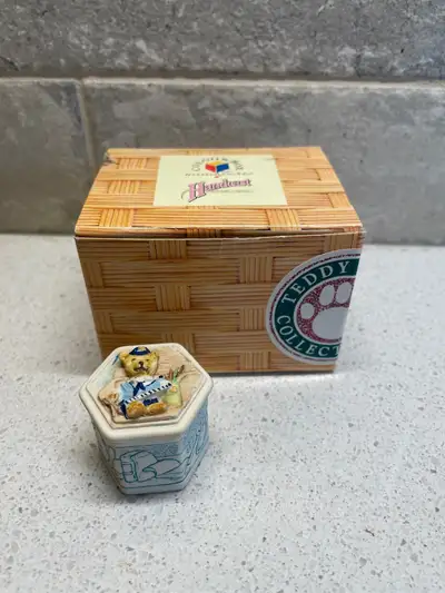 Tooth Fairy Pot - Vintage Peter Fagan Colour Box Miniatures Teddy Bear Morris Minor $10.00 each Colo...